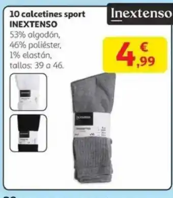 Alcampo INEXTENSO 10 calcetines sport oferta