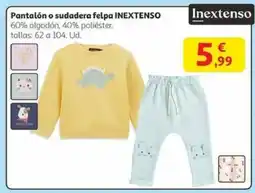 Alcampo INEXTENSO Pantalón o sudadera felpa oferta