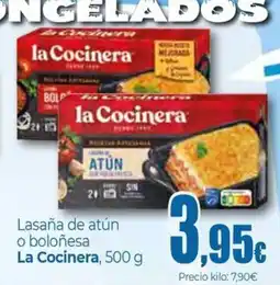 Unide Supermercados LA COCINERA Lasaña de atún o boloñesa oferta