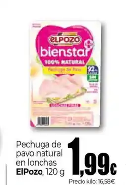 Unide Supermercados ELPOZO Pechuga de pavo natural en lonchas oferta