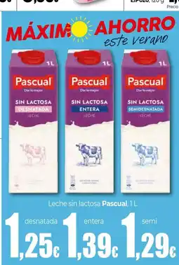 Unide Supermercados PASCUAL Leche sin lactosa oferta