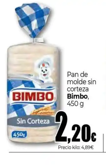 Unide Supermercados BIMBO Pan de molde sin corteza oferta