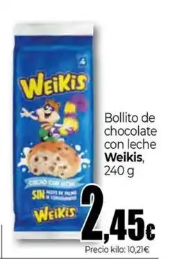 Unide Supermercados WEIKIS Bollito de chocolate con leche oferta