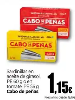 Unide Supermercados CABO DE PENAS Sardinillas en aceite de girasol oferta