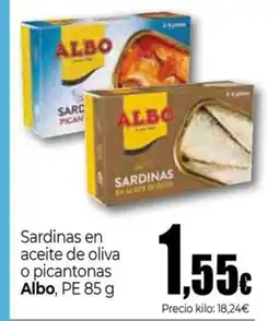 Unide Supermercados ALBO Sardinas en aceite de oliva o picantonas oferta