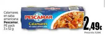 Unide Supermercados PESCAMAR Calamares en salsa americana oferta