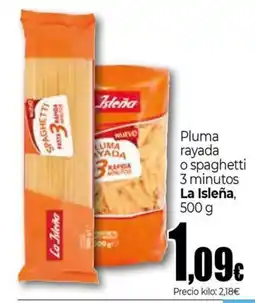 Unide Supermercados LA ISLENA Pluma rayada o spaghetti 3 minutos oferta