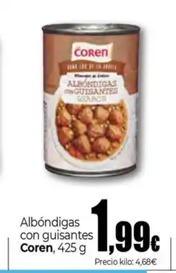Unide Supermercados COREN Albóndigas con guisantes oferta