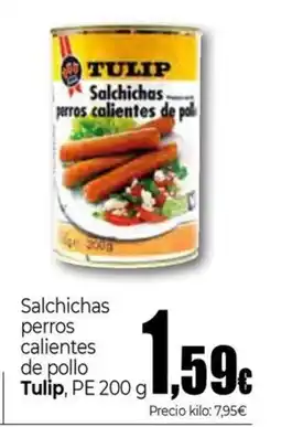 Unide Supermercados TULIP Salchichas perros calientes de pollo oferta