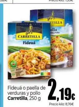 Unide Supermercados CARRETILLA Fideuá o paella de verduras y pollo oferta