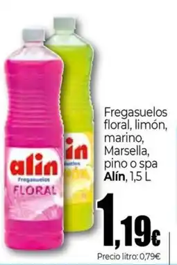 Unide Supermercados ALIN Fregasuelos floral, limón, marino, Marsella, pino o spa oferta