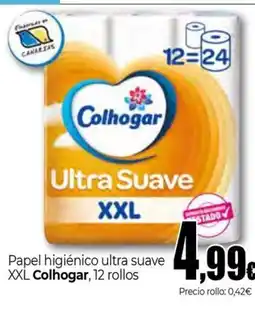 Unide Supermercados COLHOGAR Papel higiénico ultra suave XXL oferta