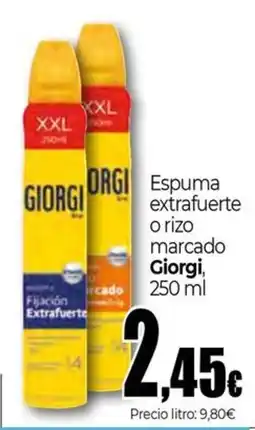 Unide Supermercados GIORGI Espua extrafuerte o rizo marcado oferta