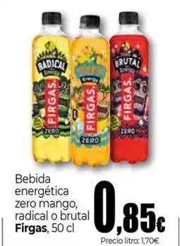Unide Supermercados FIRGAS Bebida energética zero mango, radical o brutal oferta