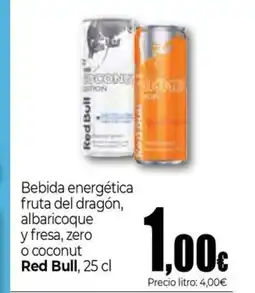 Unide Supermercados RED BULL Bebida energética fruta del dragón, albaricoque y fresa, zero oferta