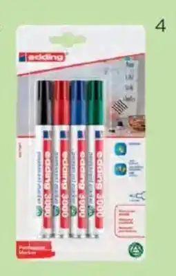 Hipercor Caja de 4 rotuladores Edding 3000 oferta