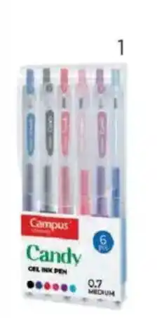 Hipercor CAMPUS Pack de 6 boligrafos Candy oferta
