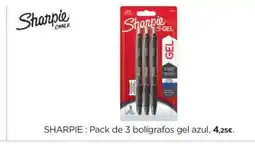 Hipercor SHARPIE : Pack de 3 bolígrafos gel azul oferta