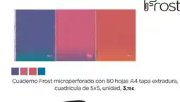 Hipercor Cuaderno Frost microperforado con 80 hojas A4 tapa extradura oferta