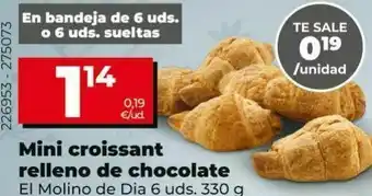 Dia Mini croissant relleno de chocolate oferta