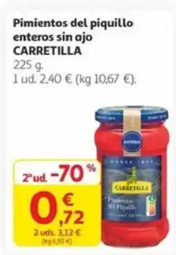 Alcampo CARRETILLA Pimientos del piquillo enteros sin ajo oferta