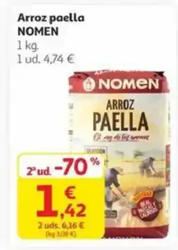 Alcampo NOMEN Arroz paella oferta
