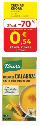 Alcampo KNORR Cremas oferta