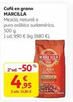 Alcampo MARCILLA Café en grano oferta