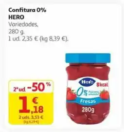 Alcampo HERO Confitura 0% oferta