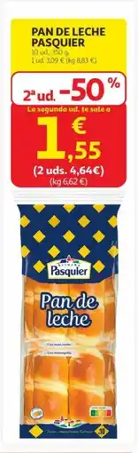 Alcampo PASQUIER Pan de leche oferta