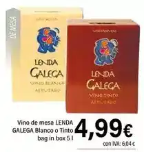 Cash Ifa Lenda galega - vino de mesa oferta