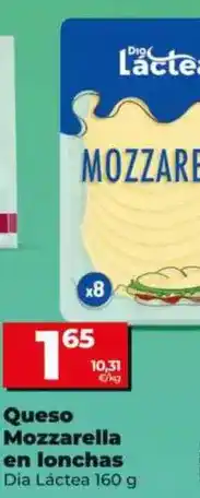 Dia Dia lactea - queso mozzarella en lonchas oferta