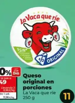 Dia La vaca que ríe - queso original en porciones oferta