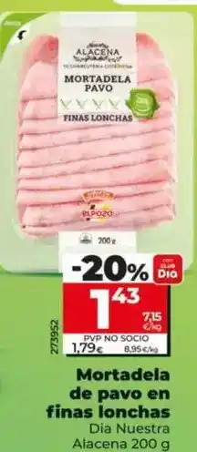 Dia Dia nuestra alacena - mortadela de pavo en finas lonchas oferta