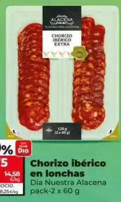 Dia Dia nuestra alacena - chorizo iberico en lonchas oferta