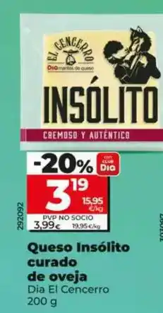 Dia Dia el cencerro - queso insolito curado de oveja oferta