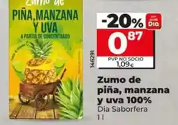 Dia Dia saborfera - zumo de pina, manzana y uva 100% oferta