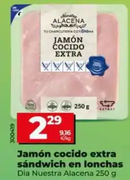 Dia Dia nuestra alacena - jamon cocido extra sandwich en lonchas oferta