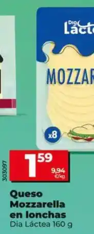 Dia Dia lactea - queso mozzarella en lonchas oferta