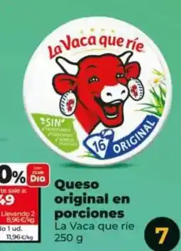 Dia La vaca que ríe - queso original en porciones oferta