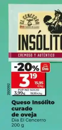 Dia Dia el cencerro - queso insolito curado de oveja oferta