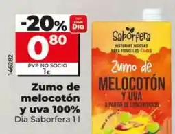 Dia Dia saborfera - zumo de melocoton y uva 100% oferta
