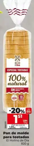 Dia El molino de dia - pan de molde para tostadas oferta