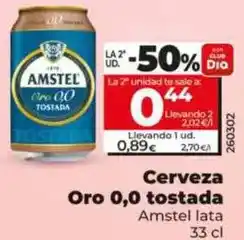 Dia Amstel - cerveza oro 0.0 tostada oferta