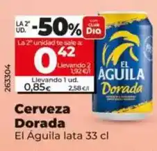 Dia El águila - cerveza dorada oferta