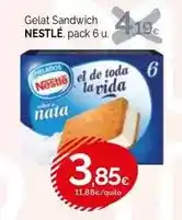 Condis Nestlé - gelat sandwich oferta