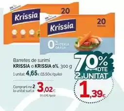 Condis Krissia - barretes de surimi oferta