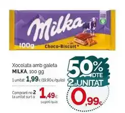 Condis Milka - xocolata amb galeta oferta