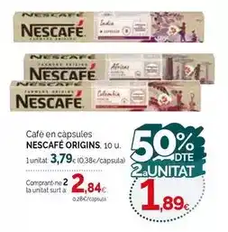 Condis Nescafé - cafe en capsules oferta