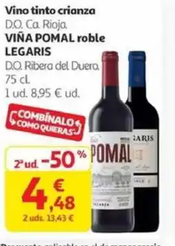 Alcampo Vino tinto crianza d.o. ca. rioja, viña pomal roble legaris oferta